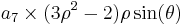 a_7\times (3\rho^2-2)\rho \sin(\theta)