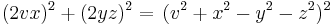 (2vx)^2%2B(2yz)^2 =\, (v^2%2Bx^2-y^2-z^2)^2 