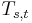 \textstyle T_{s,t}