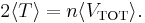 
2 \langle T \rangle = n \langle V_\text{TOT} \rangle.
