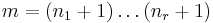 m = (n_1%2B1)\dots(n_r%2B1)