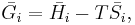 \bar{G_i}=\bar{H_i}-T\bar{S_i},