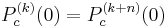 P_c^{(k)}(0) = P_c^{(k%2Bn)}(0)