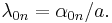 \lambda_{0n} = \alpha_{0n}/a.