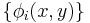 \{ \phi_i(x,y) \}