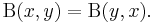 
 \Beta(x,y) = \Beta(y,x).
\!