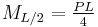 M_{L/2} = \tfrac{PL}{4}