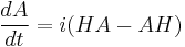 
{dA\over dt} = i( H A - A H )
