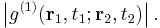 \left | g^{(1)}( \mathbf{r}_1,t_1;\mathbf{r}_2,t_2) \right |.