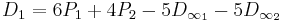 D_1=6P_1%2B 4P_2- 5D_{\infty_1} -5D_{\infty_2} 