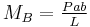 M_B = \tfrac{Pab}{L}