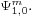 \scriptstyle{\Psi^m_{1,0}}.