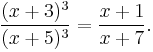 {(x%2B3)^3 \over (x%2B5)^3}={x%2B1 \over x%2B7}.