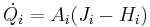 \dot{Q_i} = A_i(J_i - H_i)