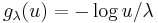 g_\lambda(u)=-\log u/\lambda