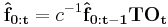 
\mathbf{\hat{f}_{0:t}} = c^{-1}\mathbf{\hat{f}_{0:t-1}} \mathbf{T} \mathbf{O_t}
