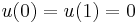 u(0)=u(1)=0