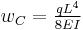 w_C = \tfrac{qL^4}{8EI}