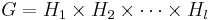 G = H_1 \times H_2 \times \cdots \times H_l\,