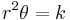 r^2\theta = k \,