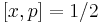 [x,p]=1/2