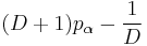 (D%2B1)p_\alpha - \frac1D