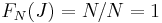 F_N(J)=N/N=1