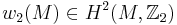 w_2(M)\in H^2(M,{\mathbb Z_2})