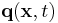 \mathbf{q}(\mathbf{x},t)