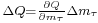 \scriptstyle{\Delta Q = \frac{\partial Q}{\partial m_\tau}\Delta m_\tau}