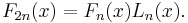 F_{2n}(x)=F_n(x)L_n(x).\,