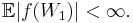  \mathbb{E} |f(W_1)| < \infty. 