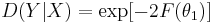 D(Y|X)=\exp[-2F(\theta_1)]