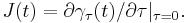 J(t)=\partial\gamma_\tau(t)/\partial \tau|_{\tau=0}.\,