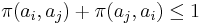 \pi(a_i,a_j)%2B\pi(a_j,a_i)\le 1