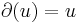  \partial(u) = u 