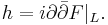 h=i\partial\bar{\partial}F|_L.