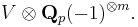 V\otimes\mathbf{Q}_p(-1)^{\otimes m}.