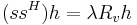 \ (s s^H) h = \lambda R_v h 