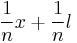 \frac{1}{n}x %2B \frac{1}{n}l