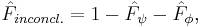 \hat{F}_{inconcl.}= 1-\hat{F}_{\psi}-\hat{F}_{\phi},