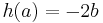 h(a) = -2b