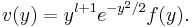 v(y) = y^{l%2B1} e^{-y^2/2} f(y).