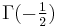 \Gamma(-\tfrac12)\,