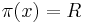 \pi(x) = R