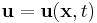  \mathbf{u}=\mathbf{u}(\mathbf{x},t)