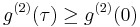 g^{(2)}(\tau) \ge g^{(2)}(0)