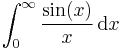 \int_0^\infty\frac{\sin(x)}{x}\,\mathrm{d}x