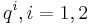 q^i, i=1,2