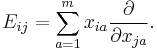 E_{ij} = \sum_{a=1}^m x_{ia}\frac{\partial}{\partial x_{ja}}.